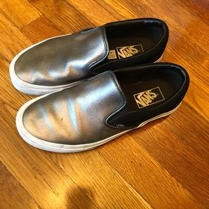Vans - Silver and Black Slip-on